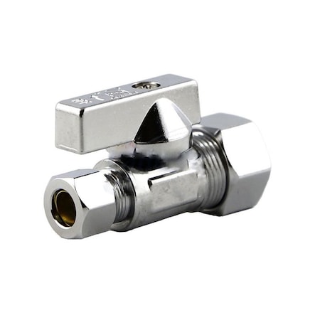 0.625 In. Unique Chrome Ball Valve In Stainless Steel-Brass